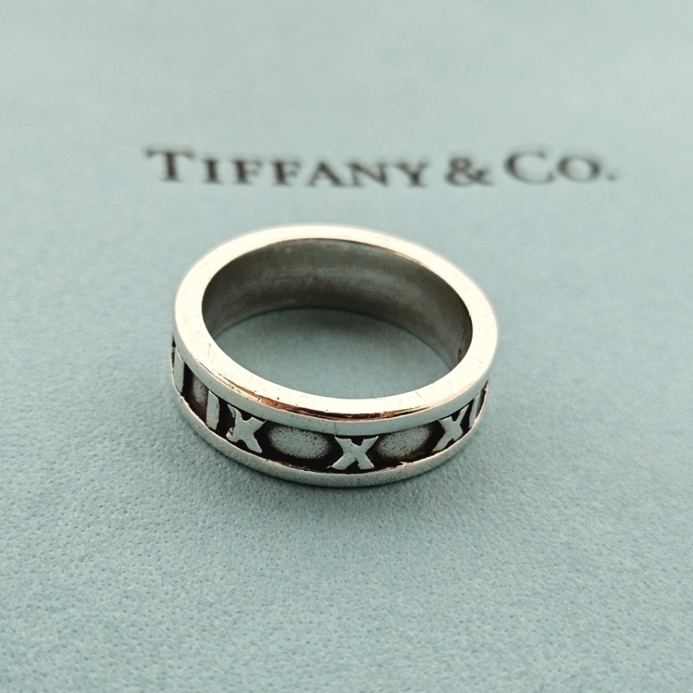 Tiffany & Co Sterling Silver Atlas Ring Size 7